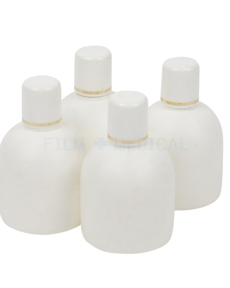 White Rounded Plastic Bottle 13cm Priced individually 